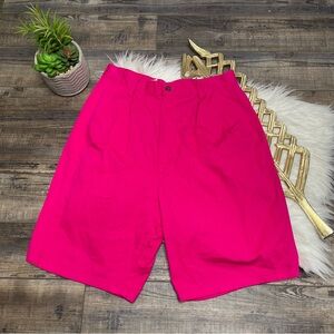 Vintage Palmetto Loafers Pleated Pink Shorts